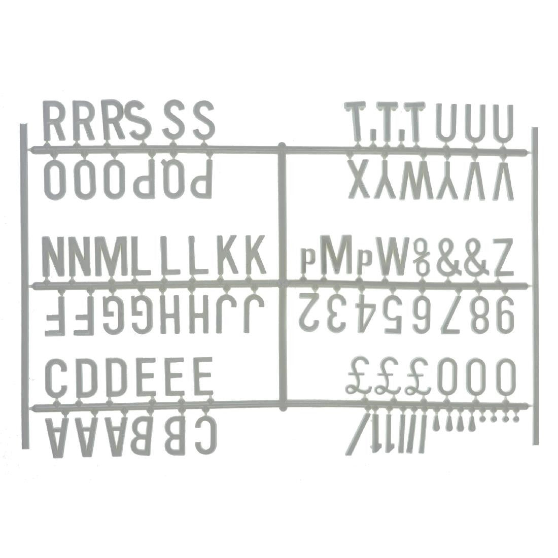 Beaumont Peg Board 20mm Letters 540 Characters White (Pack of 20) HC765