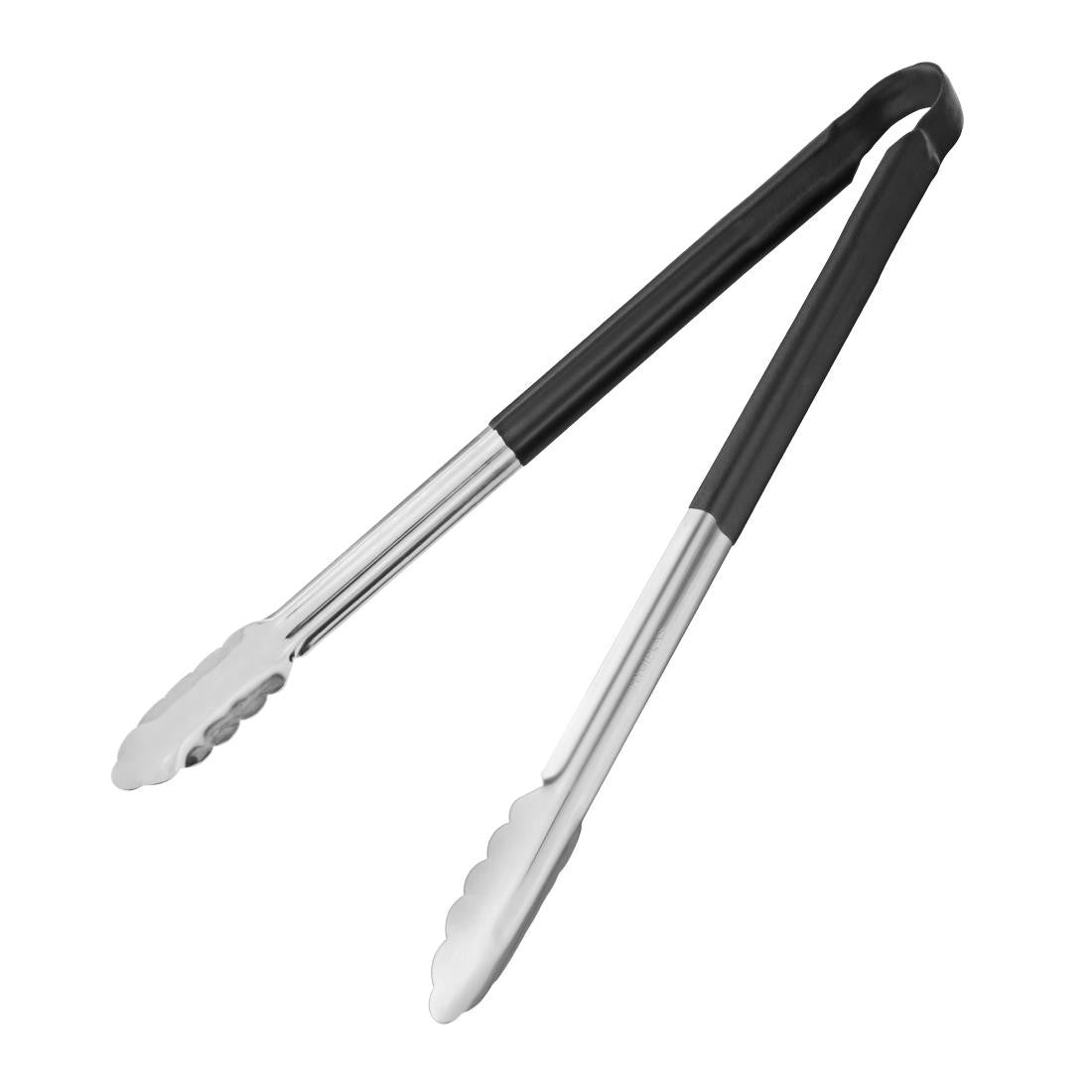 Hygiplas Colour Coded Serving Tong Black 405mm HC848