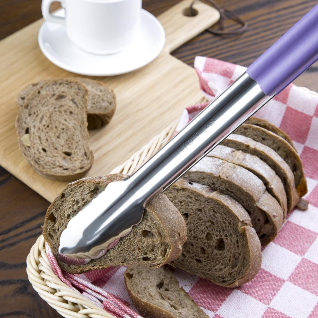 Hygiplas Colour Coded Serving Tong Purple - 405mm HC853