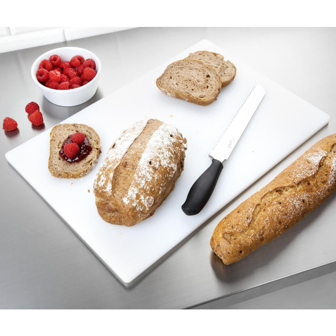 Hygiplas Antibacterial Low Density Chopping Board White HC860