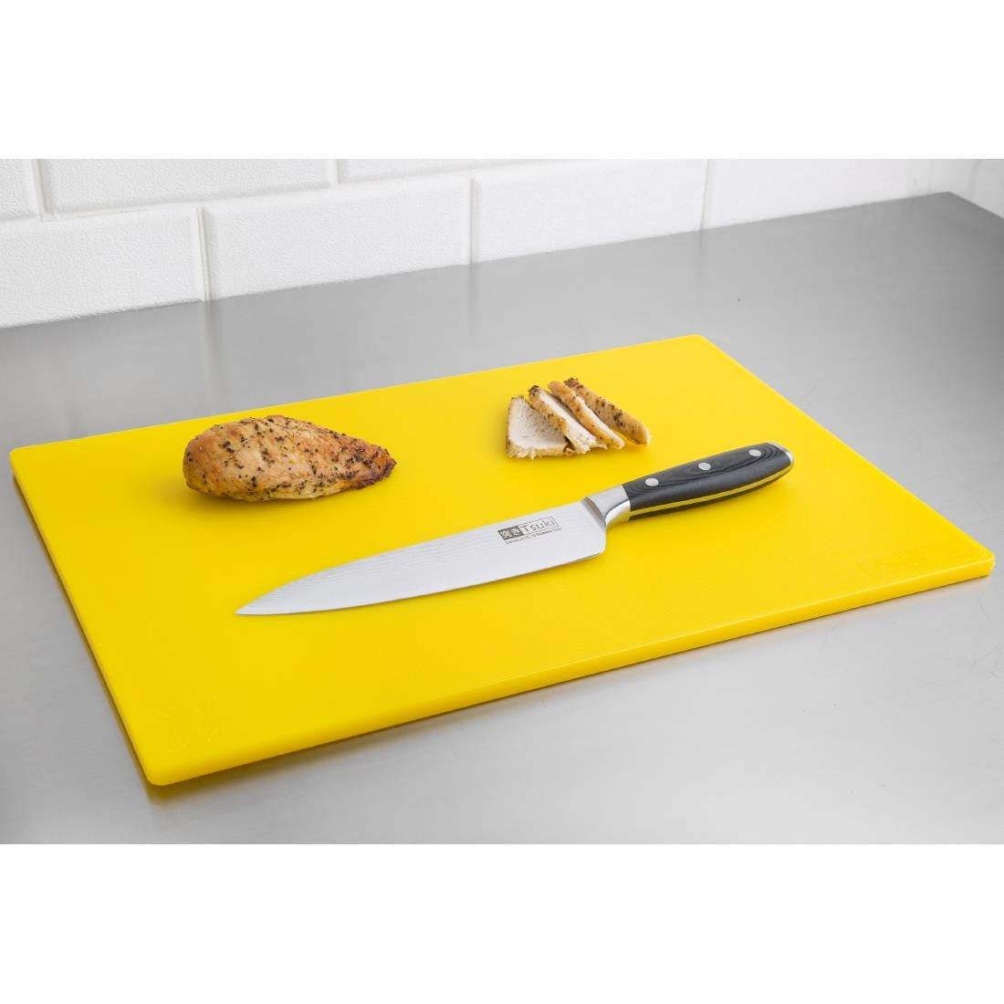 Hygiplas Antibacterial Low Density Chopping Board Yellow HC861