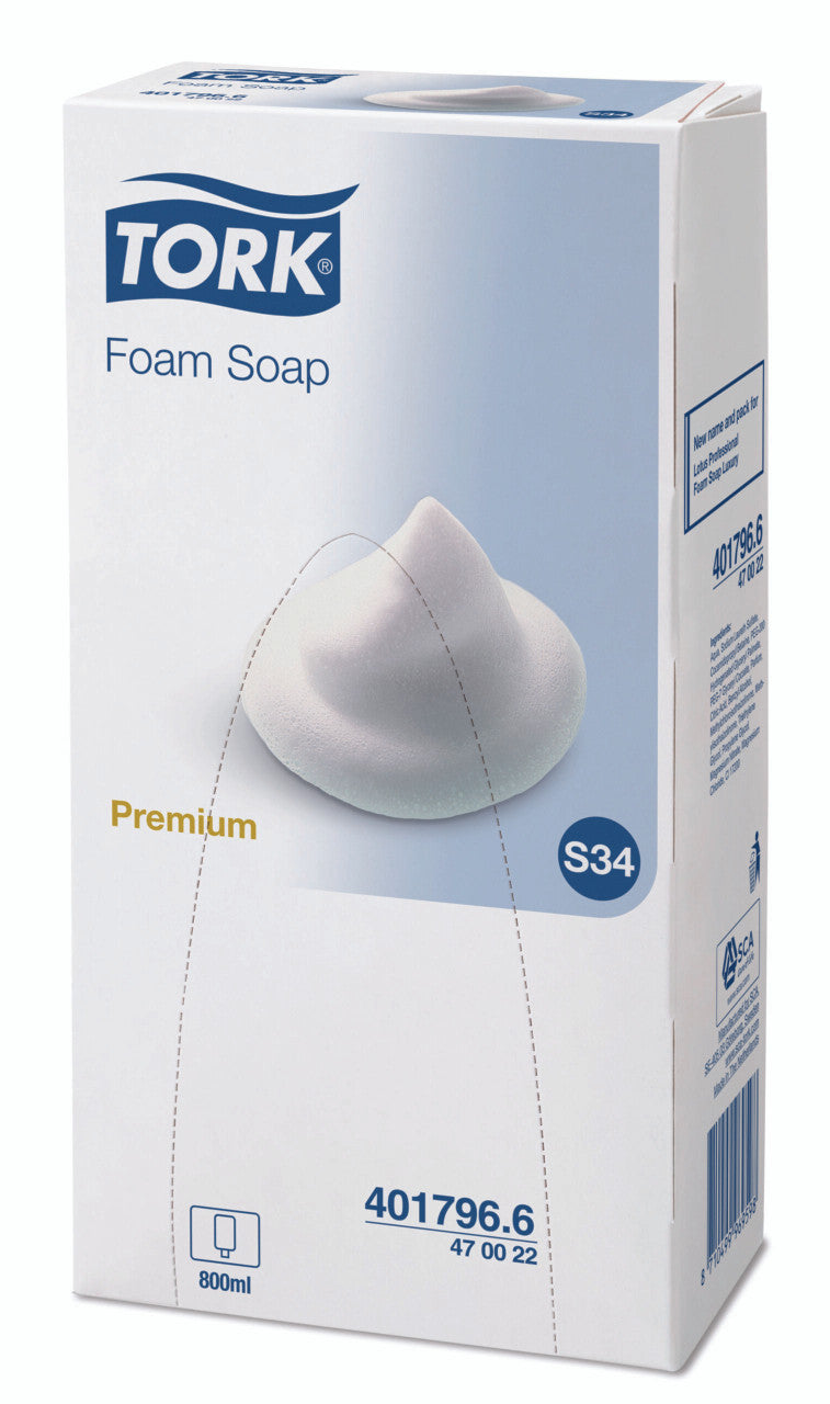 Tork S34 Luxury Foam Soap 470022 800ml 6 Pack