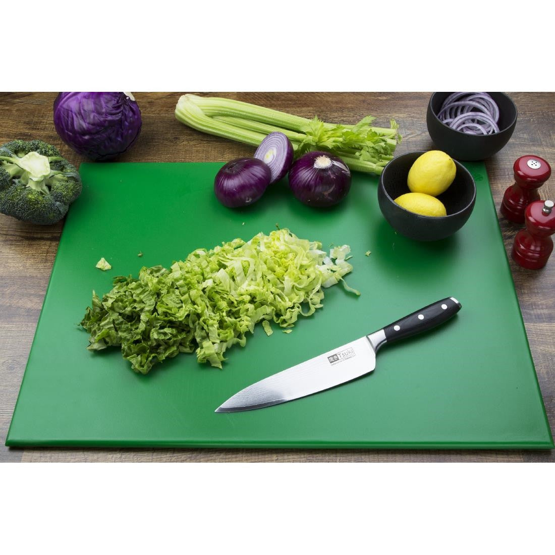 Hygiplas High Density Green Chopping Board Large J013