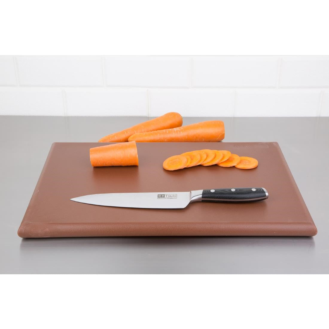 Hygiplas Extra Thick High Density Brown Chopping Board Standard J035
