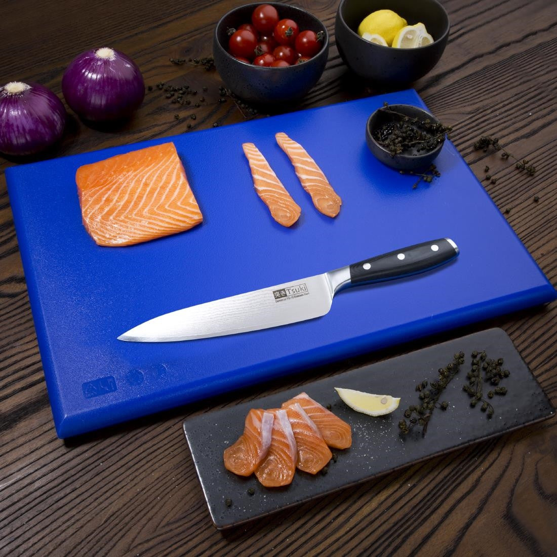 Hygiplas Extra Thick High Density Blue Chopping Board Standard J036