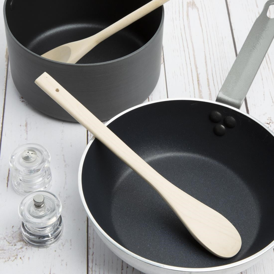 Vogue Round Ended Wooden Spatula 12" J113