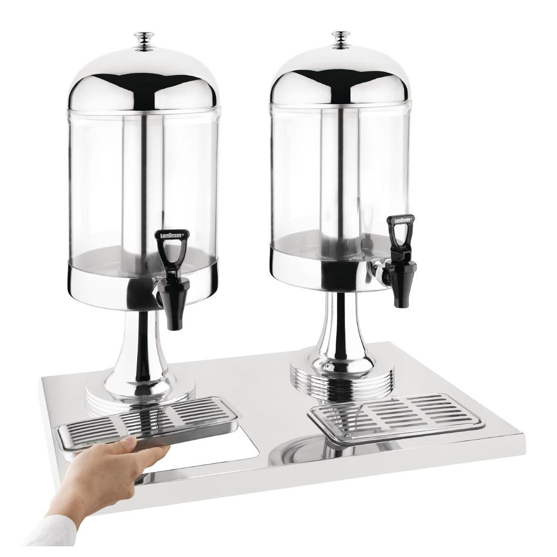 Olympia Double Juice Dispenser with Drip Tray J184