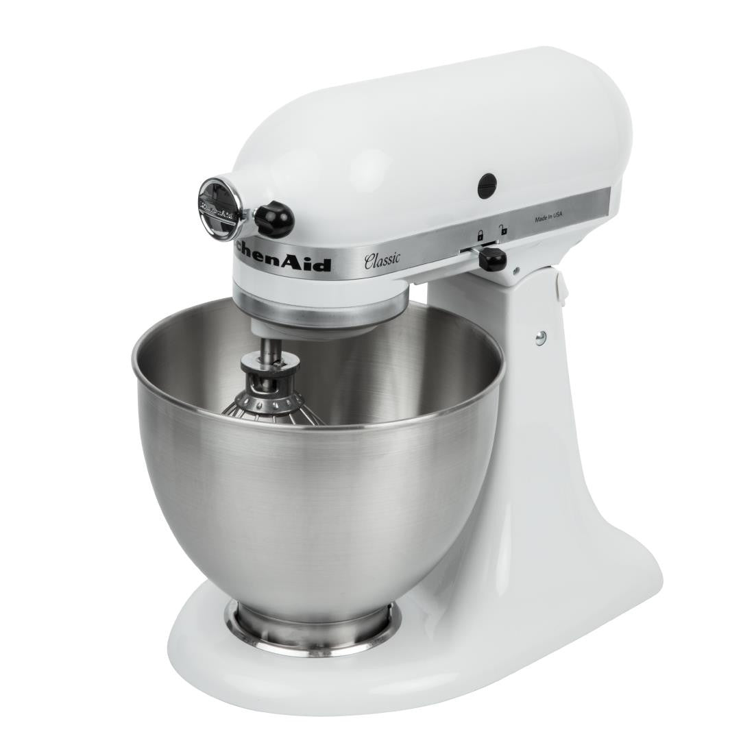 KitchenAid K45 Classic Tilt-Head Stand Mixer 4.3Ltr White 5K45SSBWH J400