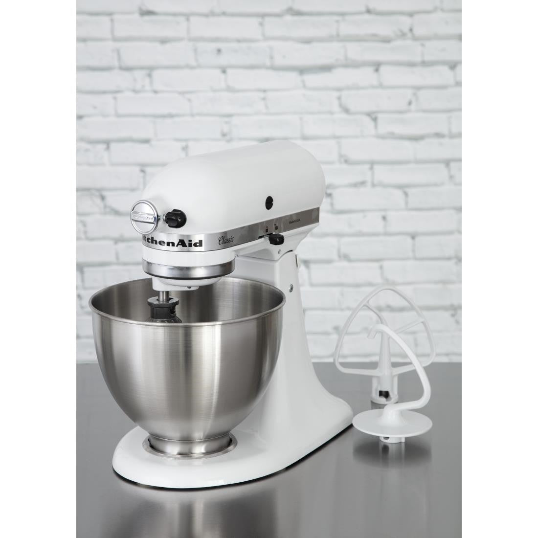 KitchenAid K45 Classic Tilt-Head Stand Mixer 4.3Ltr White 5K45SSBWH J400