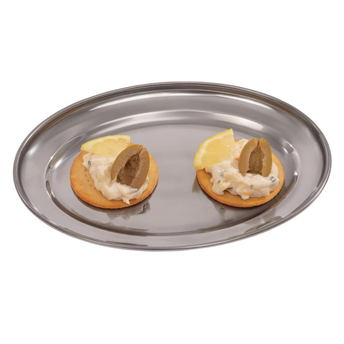 Olympia Stainless Steel Oval Serving Tray 200mm K360