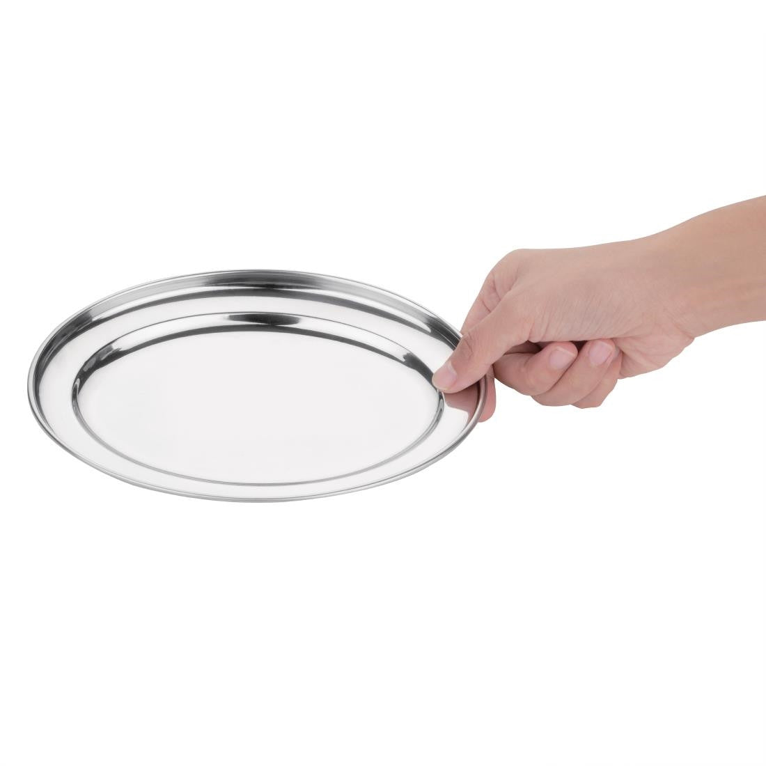 Olympia Stainless Steel Oval Serving Tray 220mm K361