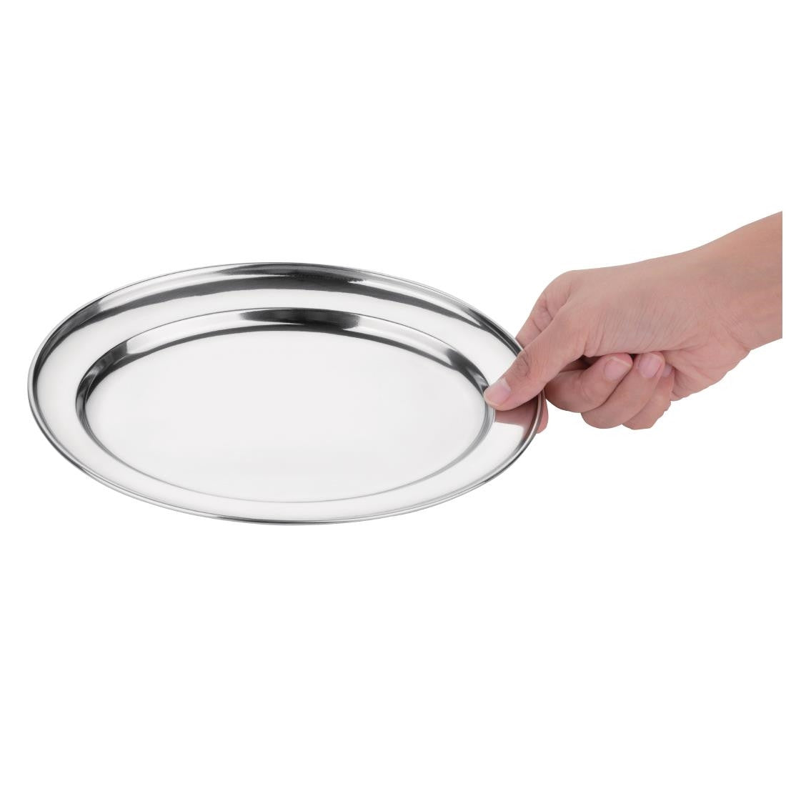 Olympia Stainless Steel Oval Serving Tray 250mm K362