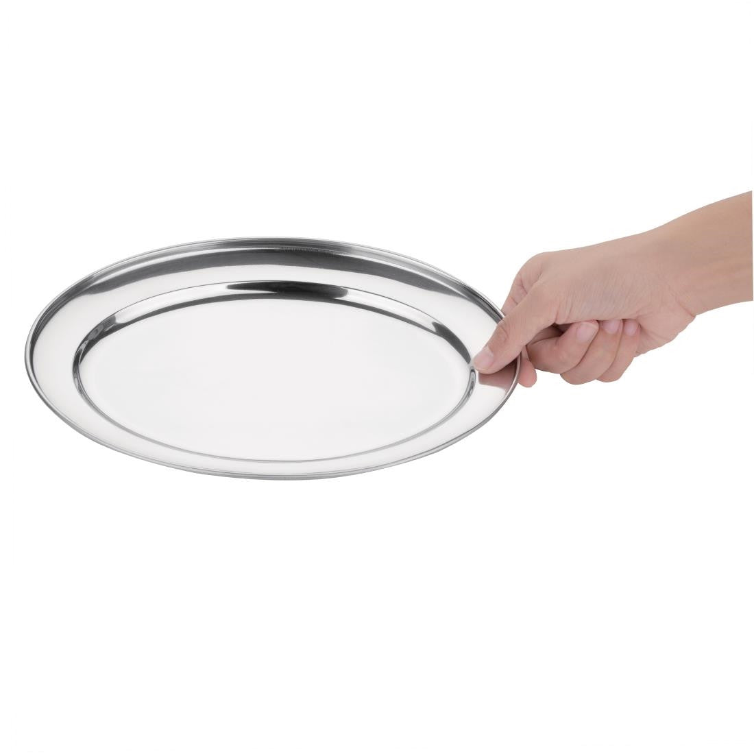 Olympia Stainless Steel Oval Serving Tray 300mm K363