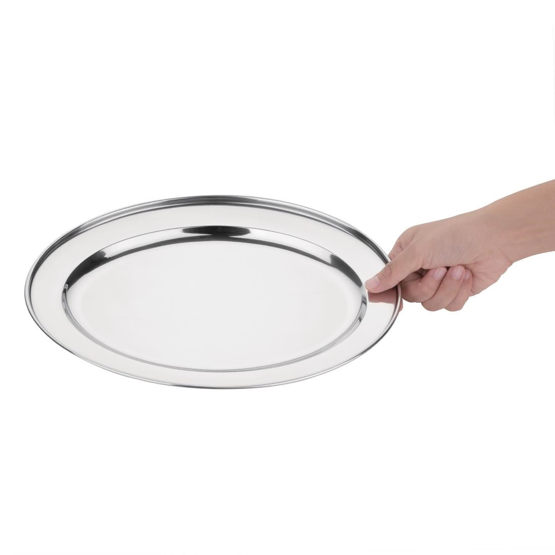 Olympia Stainless Steel Oval Serving Tray 350mm K364