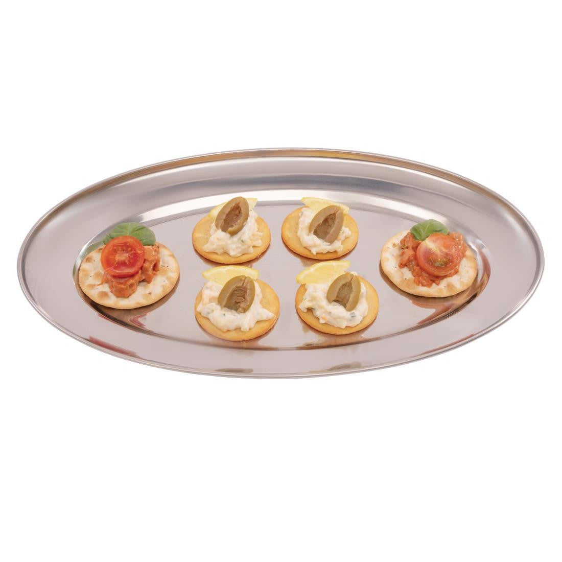 Olympia Stainless Steel Oval Serving Tray 350mm K364