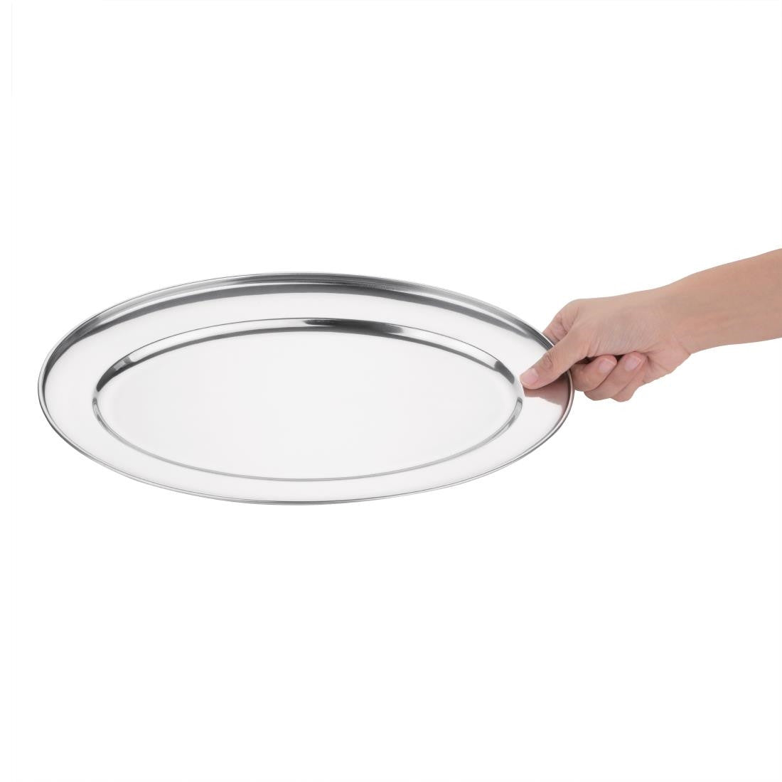 Olympia Stainless Steel Oval Serving Tray 400mm K365