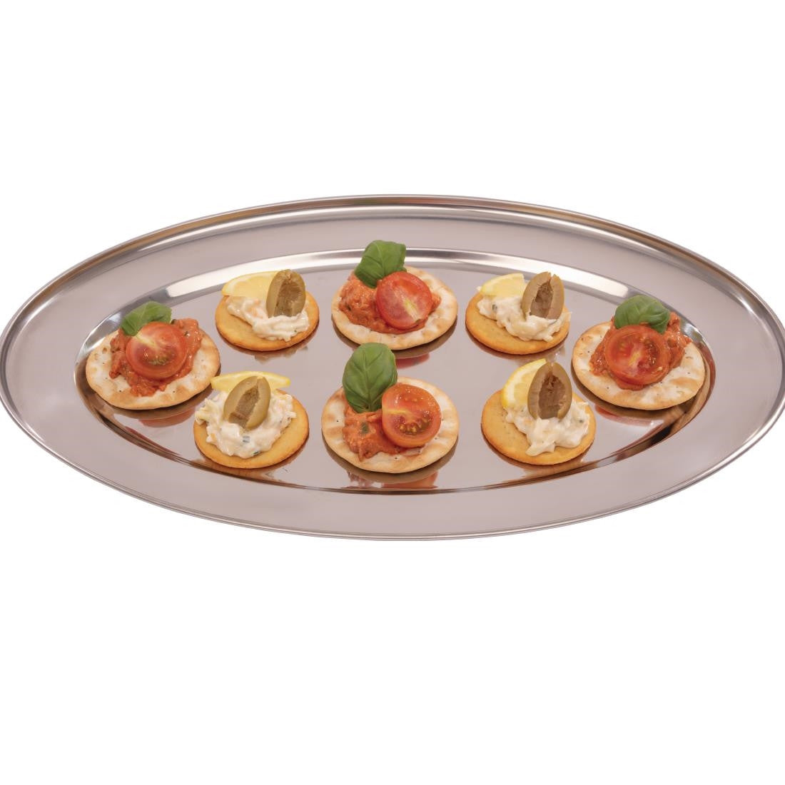 Olympia Stainless Steel Oval Serving Tray 400mm K365