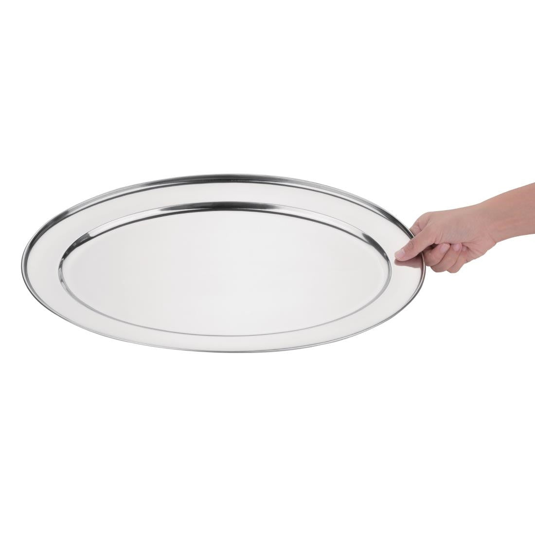 Olympia Stainless Steel Oval Serving Tray 500mm K367