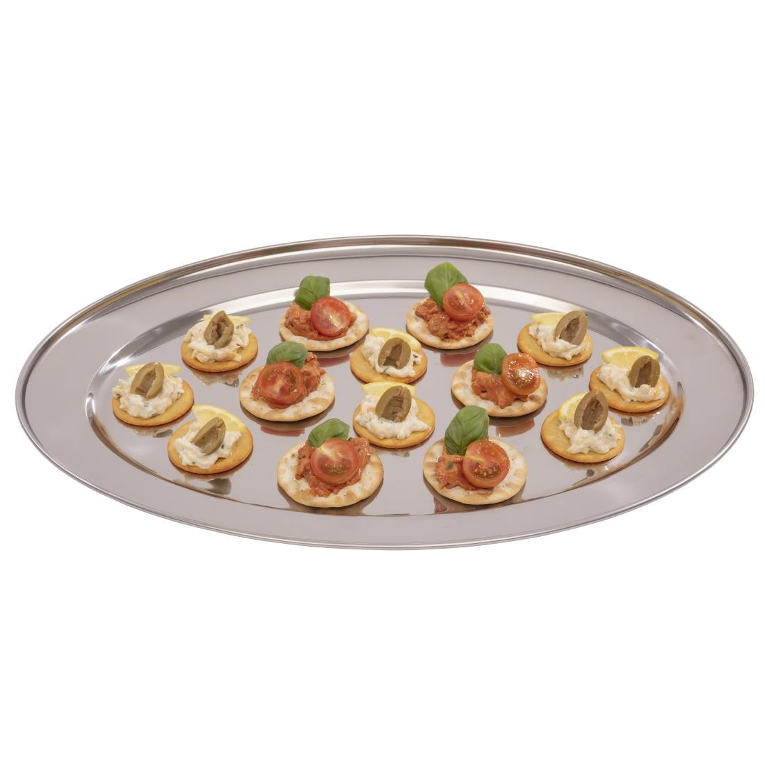 Olympia Stainless Steel Oval Serving Tray 500mm K367