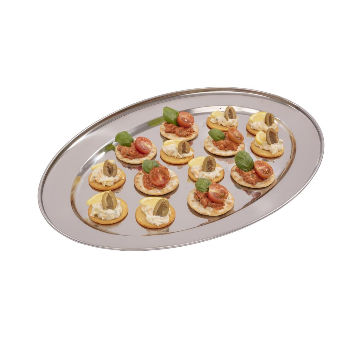 Olympia Stainless Steel Oval Serving Tray 500mm K367