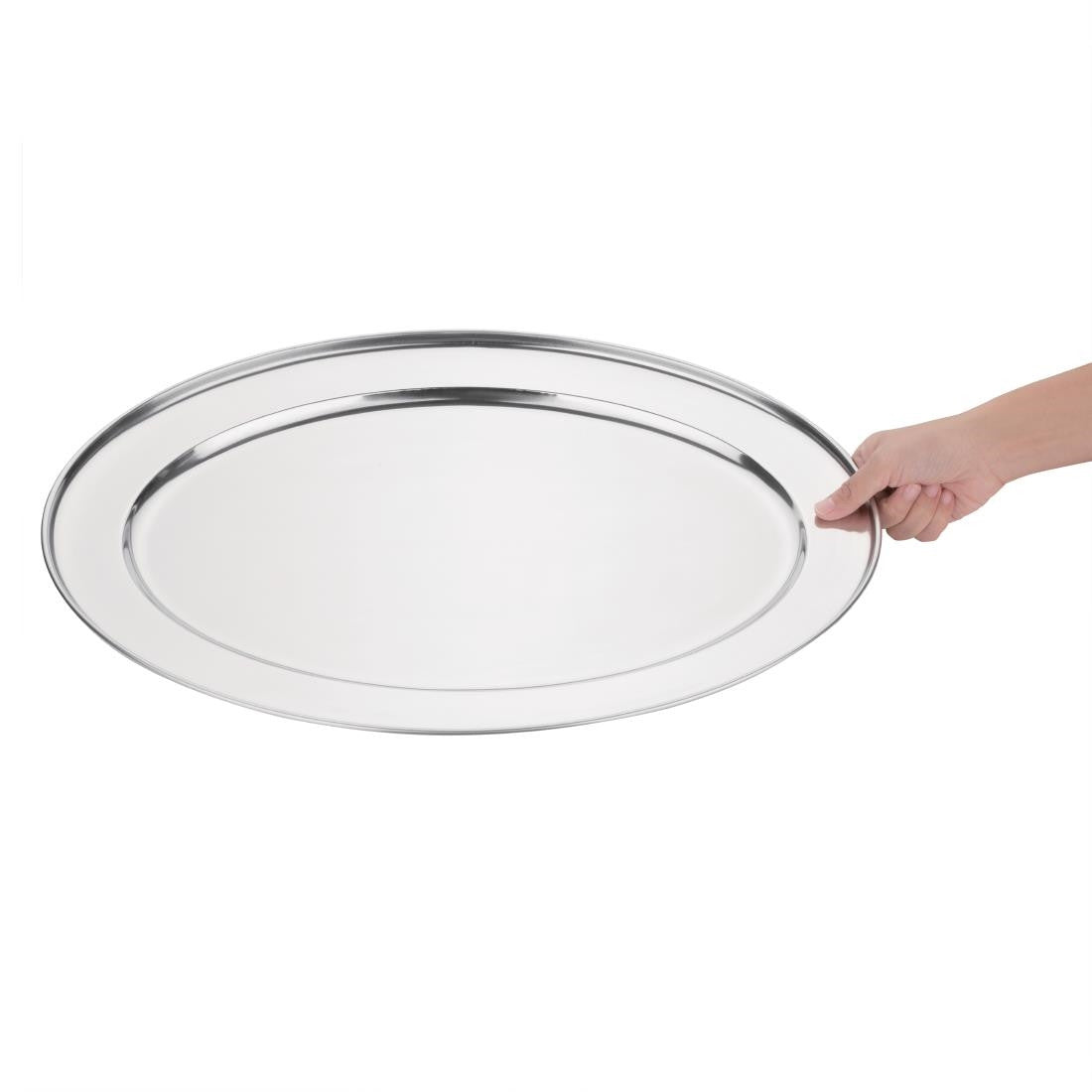 Olympia Stainless Steel Oval Serving Tray 550mm K368