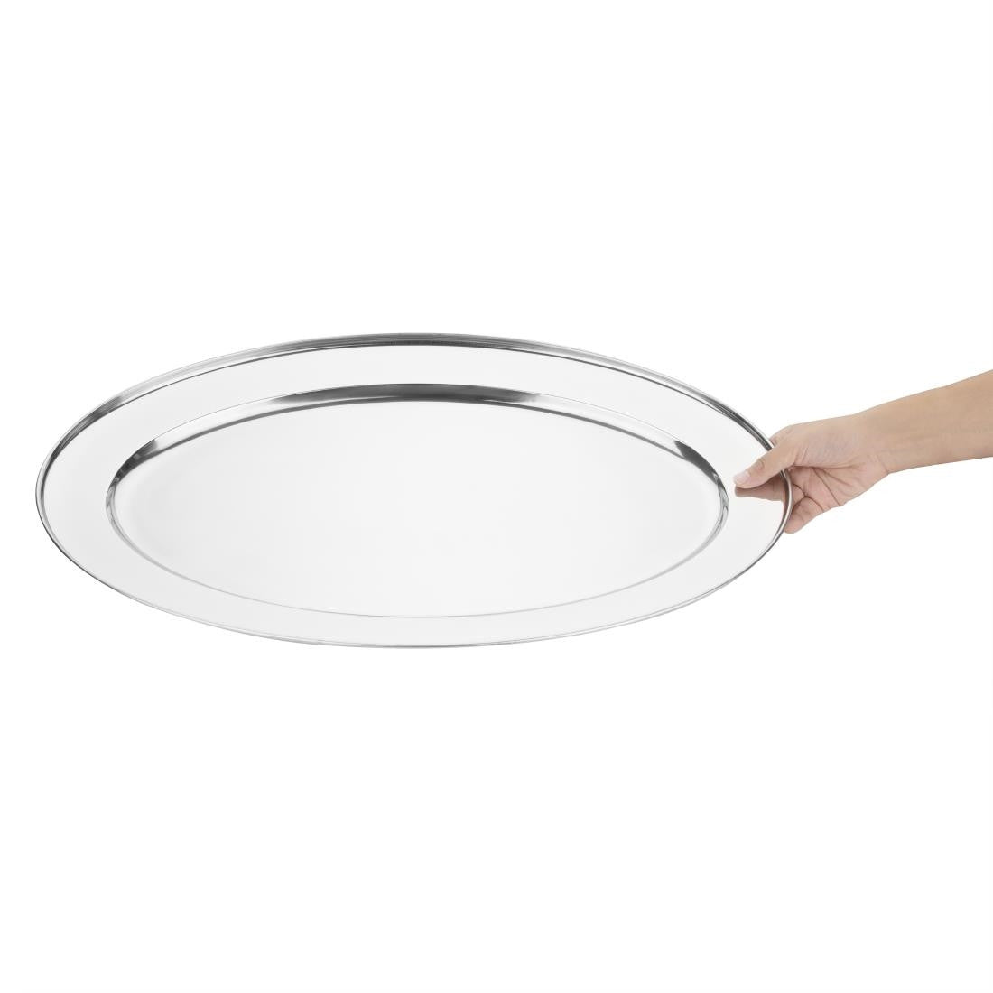 Olympia Stainless Steel Oval Serving Tray 605mm K369