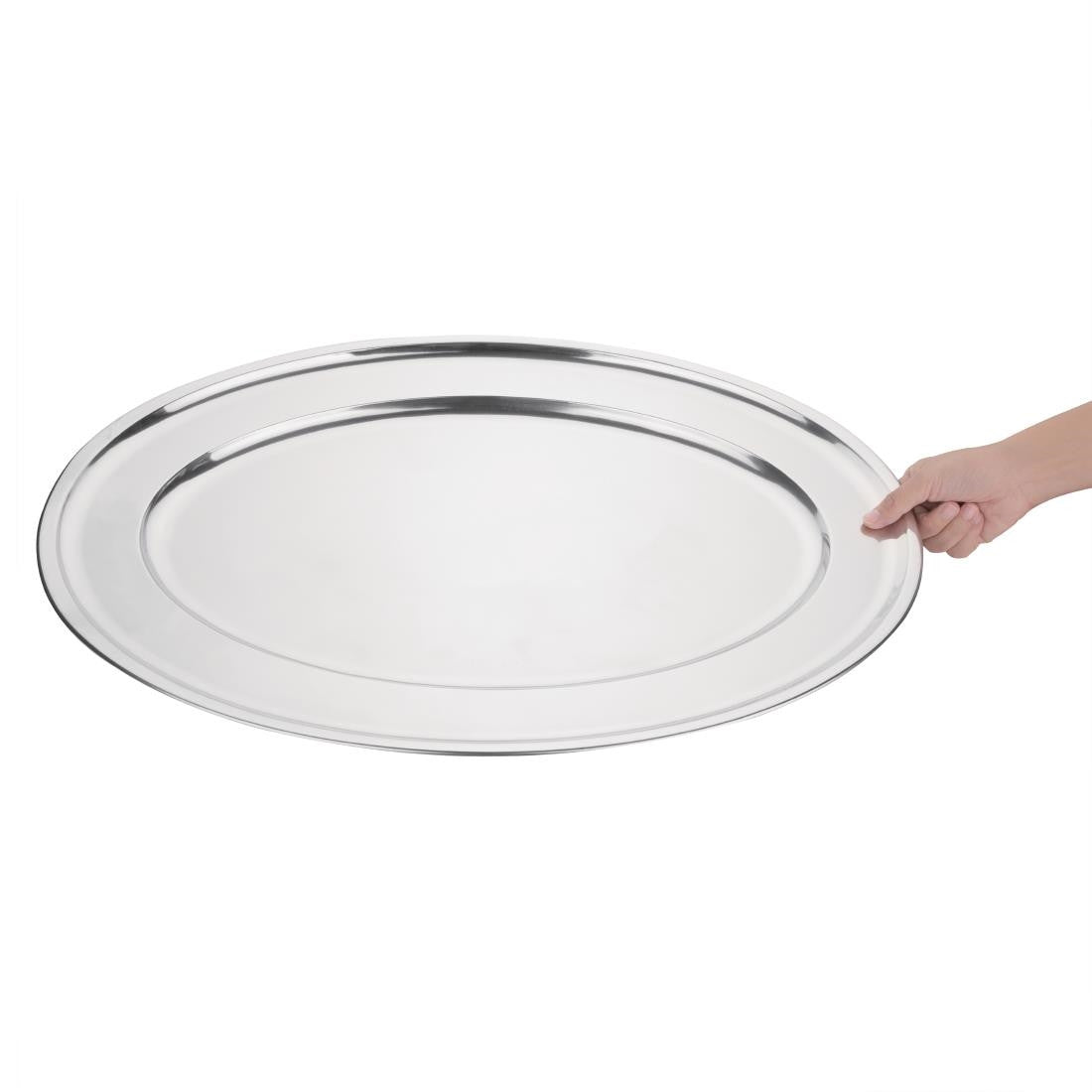 Olympia Stainless Steel Oval Serving Tray 660mm K370