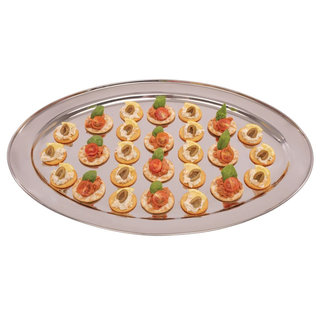 Olympia Stainless Steel Oval Serving Tray 660mm K370