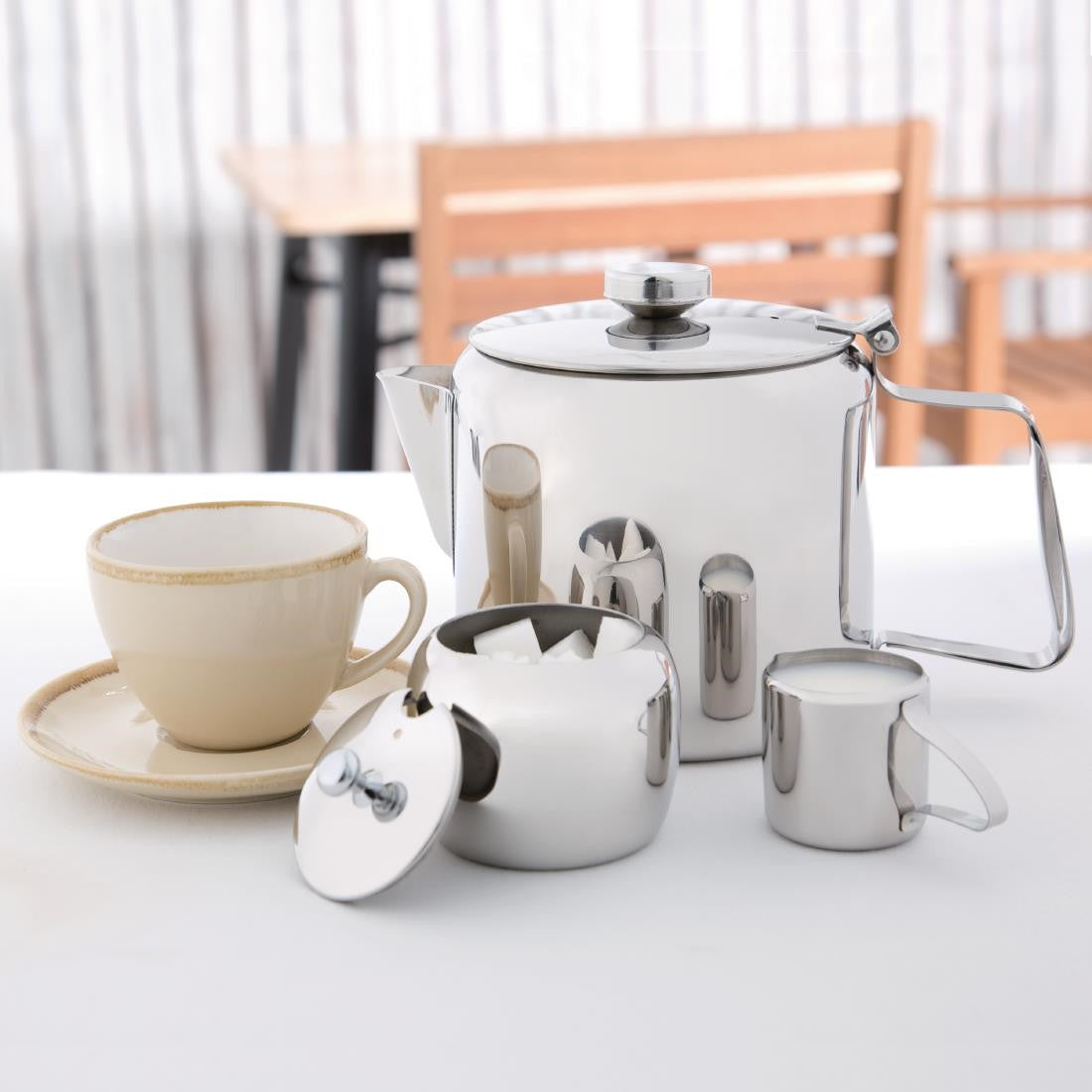 Olympia Concorde Stainless Steel Teapot 1.83Ltr K681