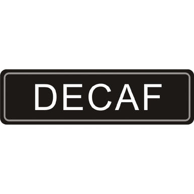 Olympia Adhesive Airpot Label Decaf K701