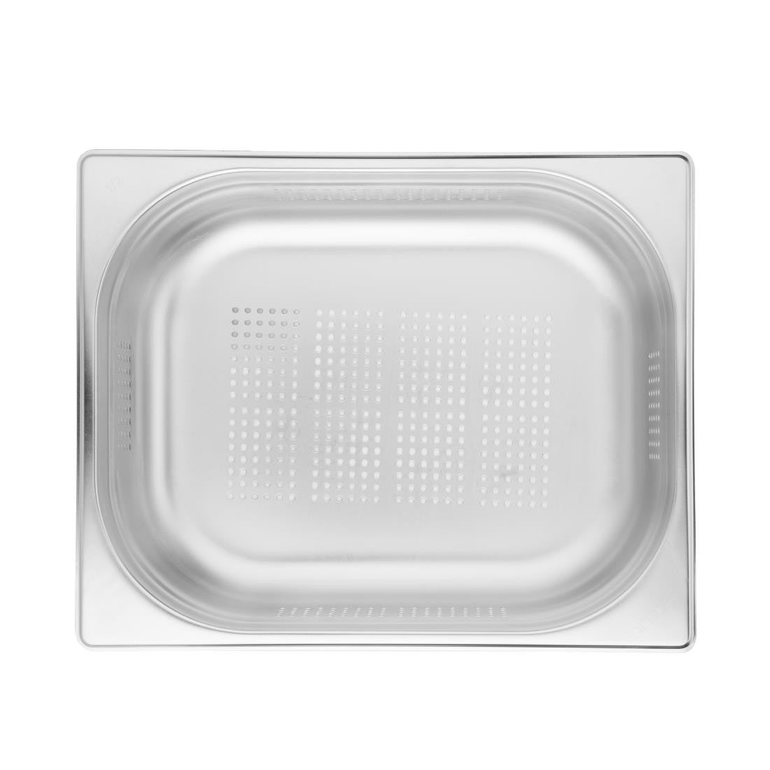 Vogue Stainless Steel Perforated 1/2 Gastronorm Tray 100mm K845