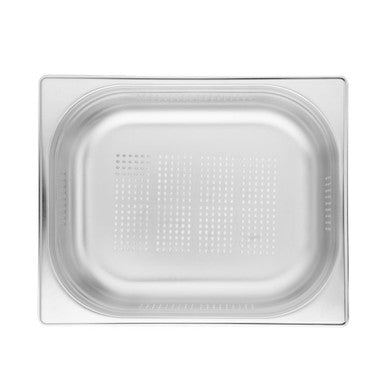 Vogue Stainless Steel Perforated 1/2 Gastronorm Tray 100mm K845