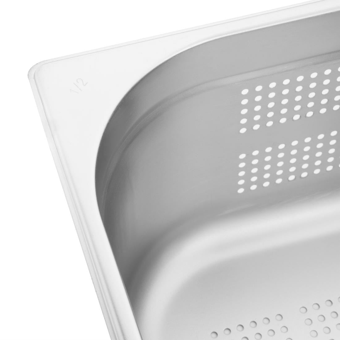 Vogue Stainless Steel Perforated 1/2 Gastronorm Tray 150mm K846