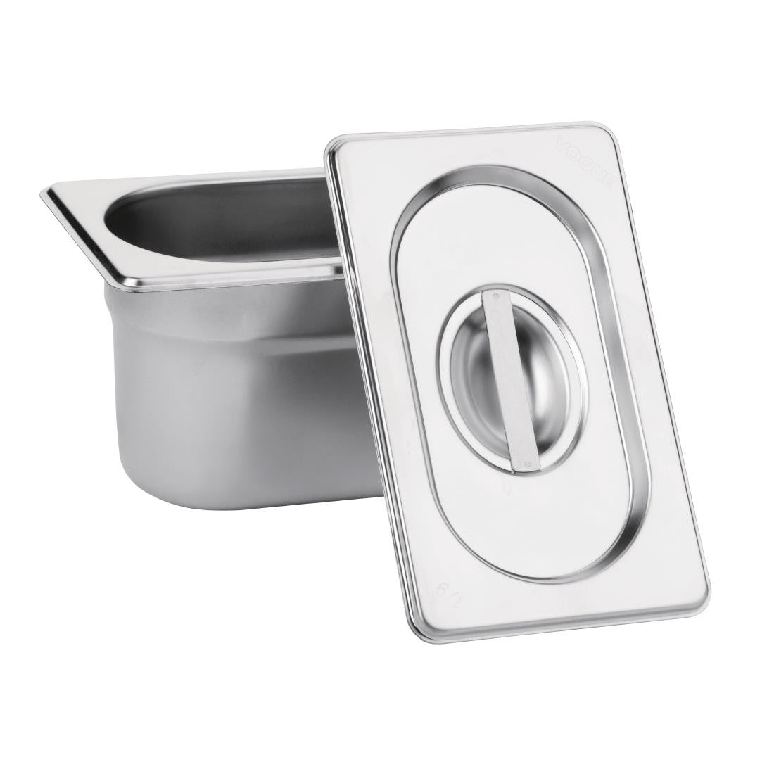 Vogue Stainless Steel 1/4 Gastronorm with lid.