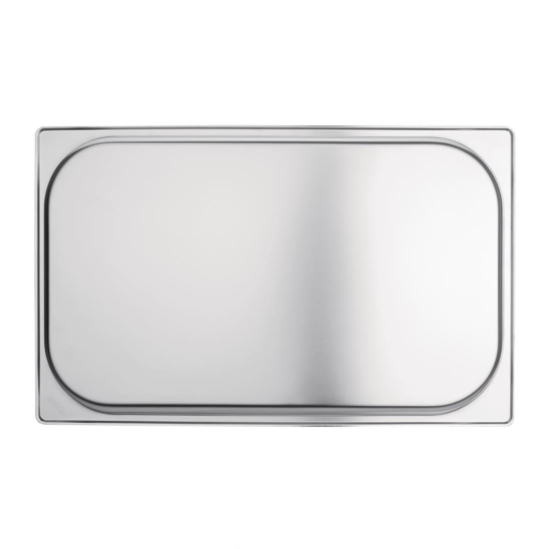 Front of Vogue Stainless Steel 1/1 Gastronorm Pan 20mm.