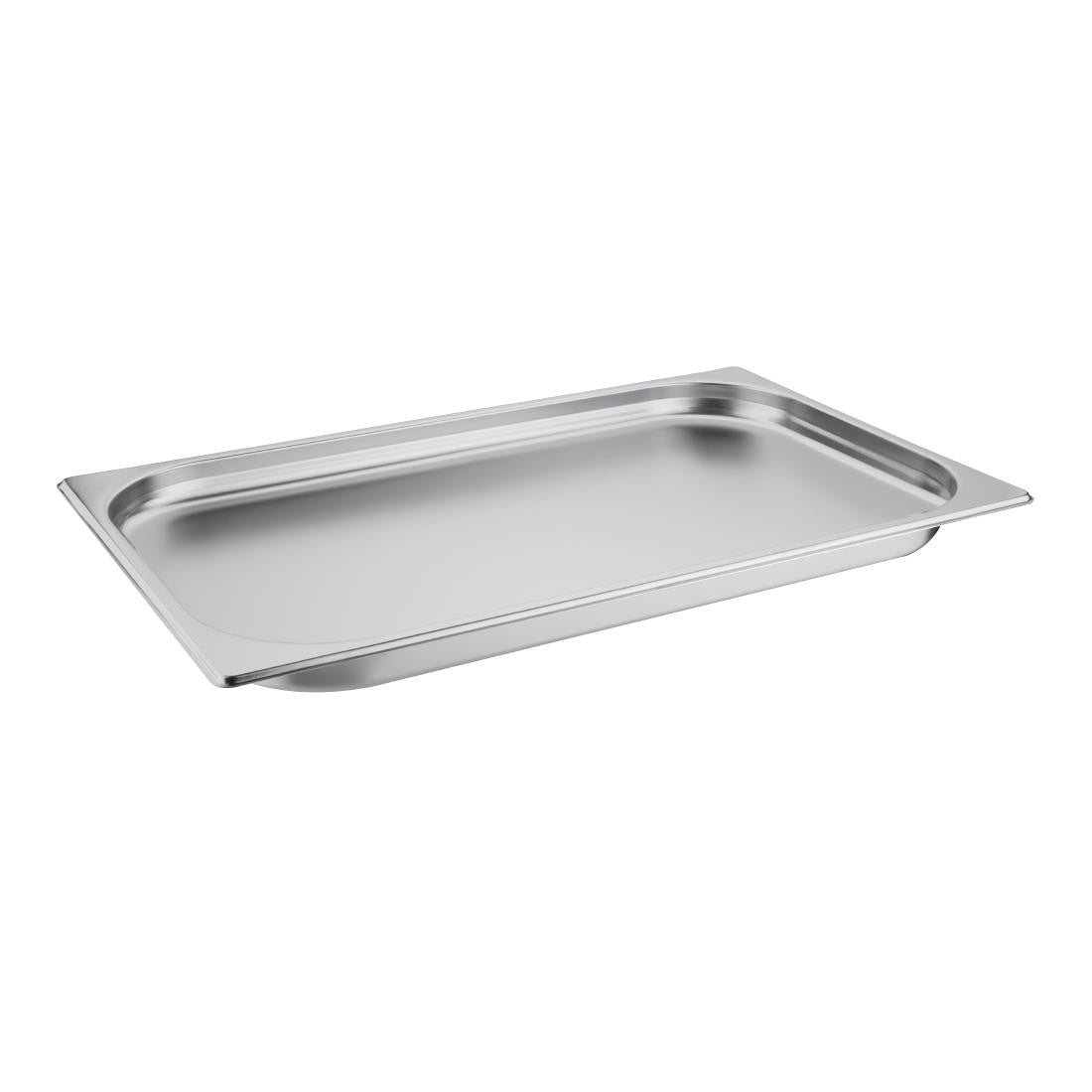 Empty Vogue Stainless Steel 1/1 Gastronorm Pan 20mm.