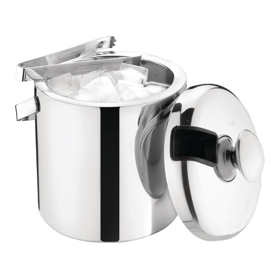 Olympia Ice Bucket with Lid and Tongs 1.23Ltr L279