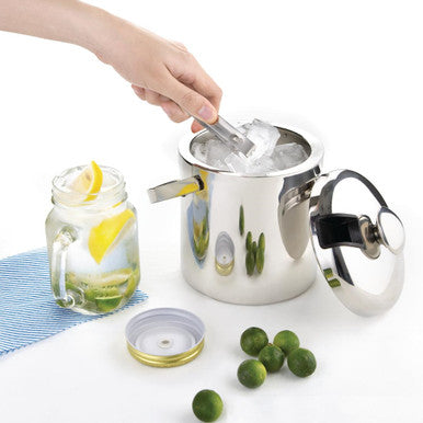Olympia Ice Bucket with Lid and Tongs 1.23Ltr L279