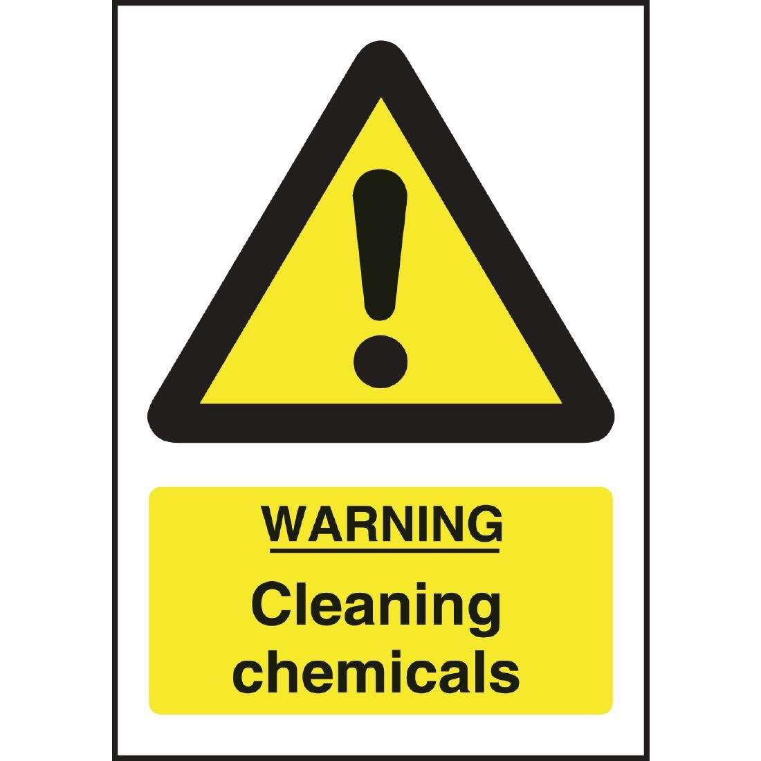 Warning Cleaning Chemicals Sign L851