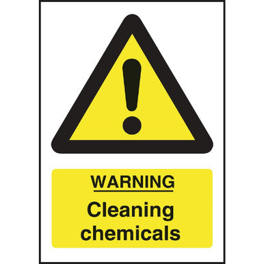 Warning Cleaning Chemicals Sign L851