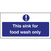 Vogue Food Wash Only Sign L961