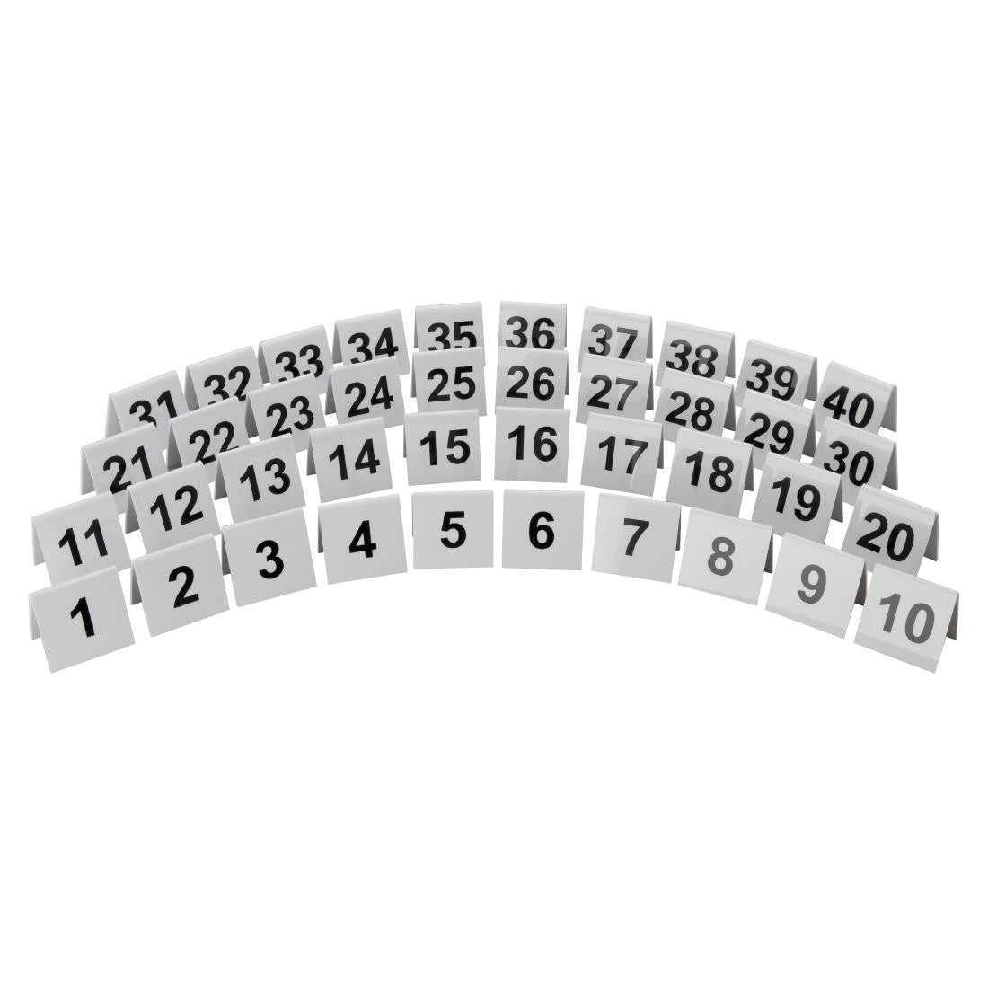 Beaumont Perspex Table Numbers 31-40 L984