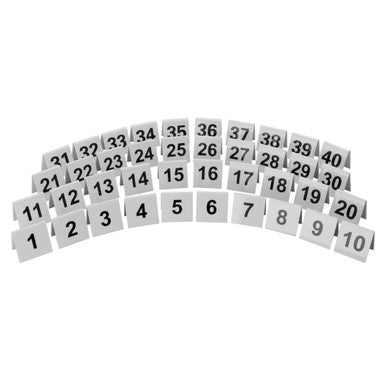 Beaumont Perspex Table Numbers 31-40 L984