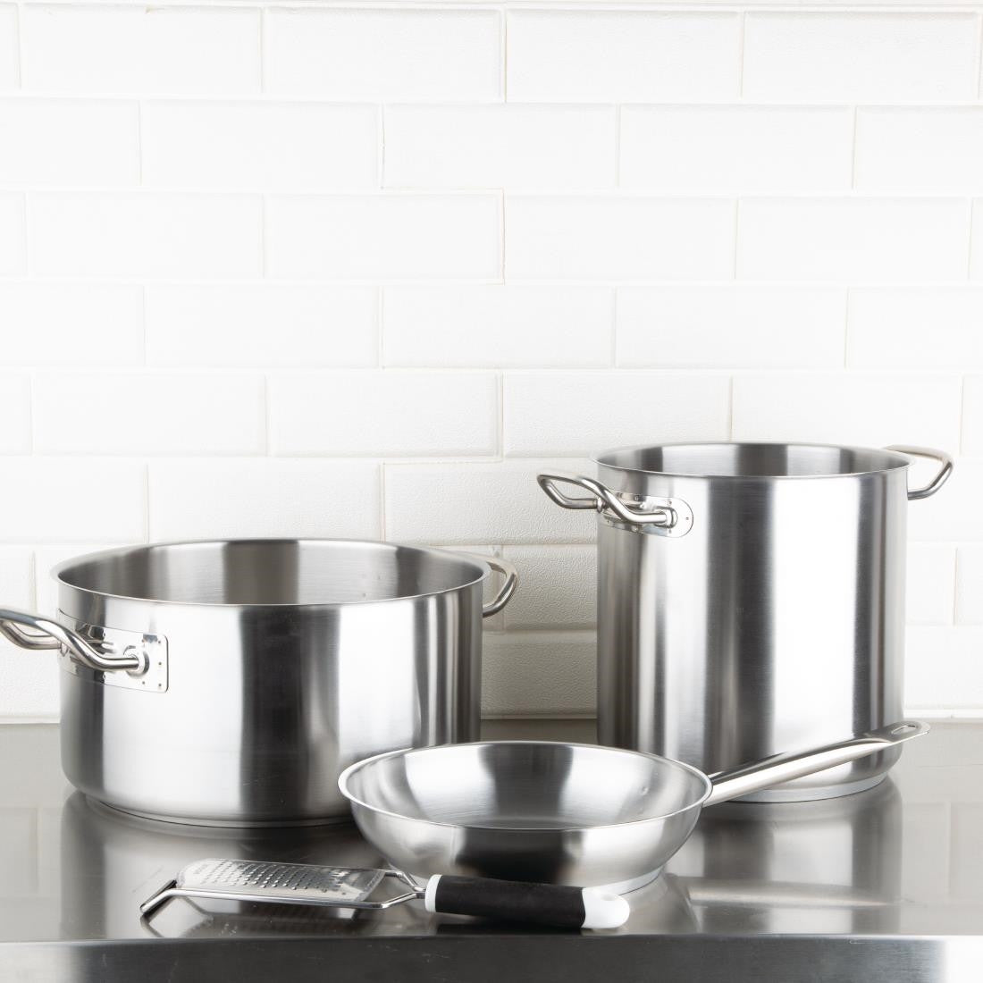 Vogue Stainless Steel Induction Frying Pan 240mm M925