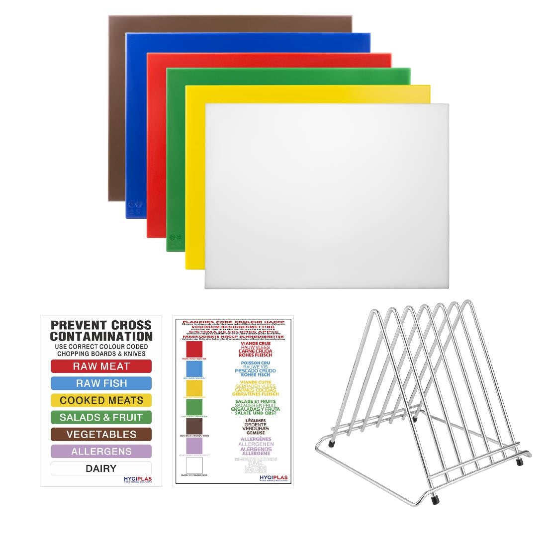 Hygiplas High Density Chopping Board Set Large S240