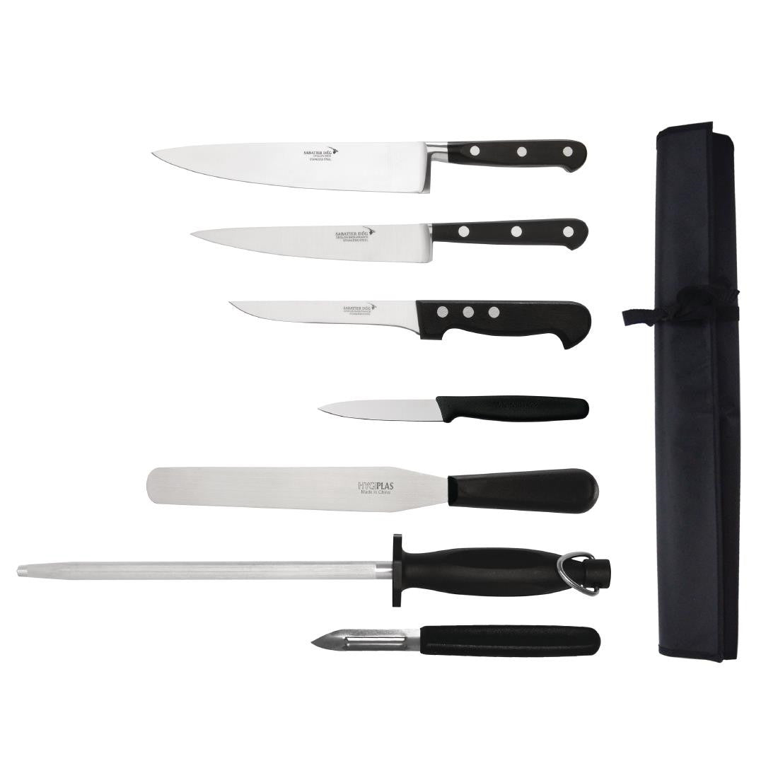Deglon Sabatier 7 Piece Knife Set and Wallet S461