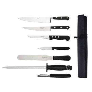Deglon Sabatier 7 Piece Knife Set and Wallet S461