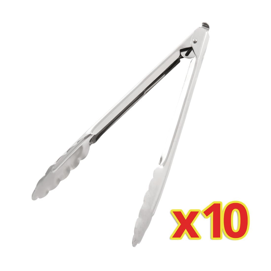Bulk Buy Catering Tongs 10" (Pack of 10) S633