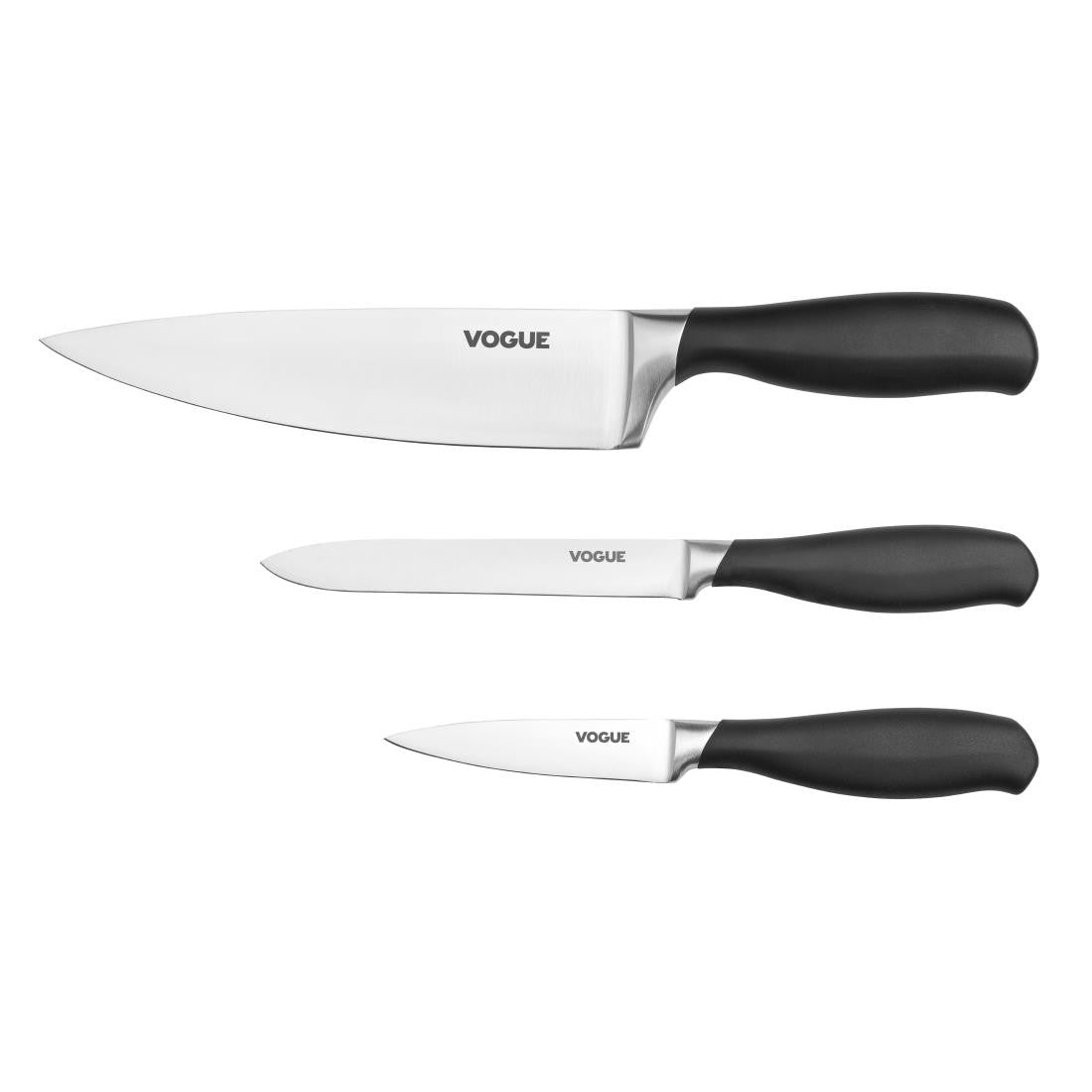 Vogue Prep Like A Pro 3-Piece Soft-Grip Knife Set SA613