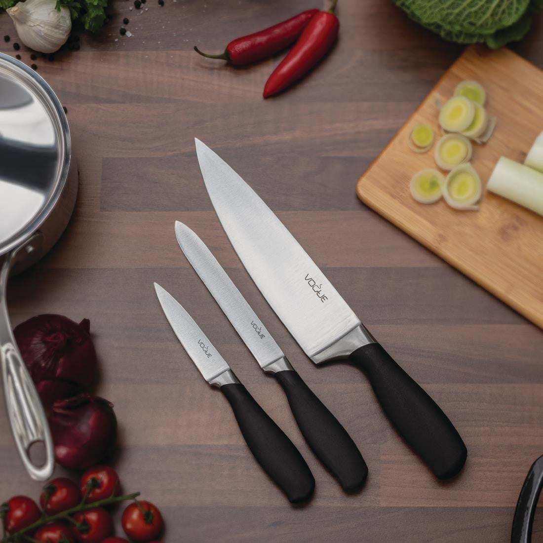 Vogue Prep Like A Pro 3-Piece Soft-Grip Knife Set SA613